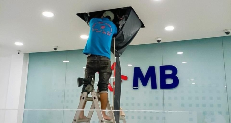 Bảo trì hệ thống máy lạnh ngân hàng MB Xuân lộc